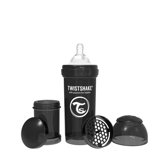 Twistshake Anti-Colic flaska 260 ml svart