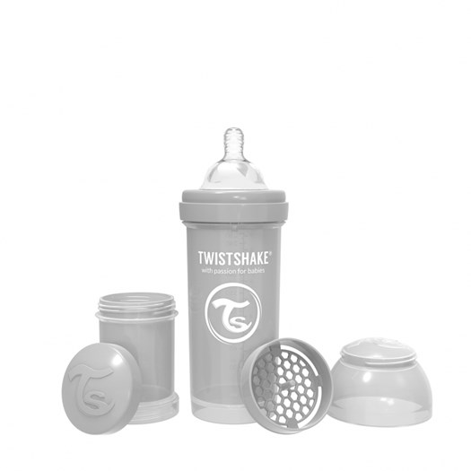 Twistshake Anti-Colic flaska 260 ml grå