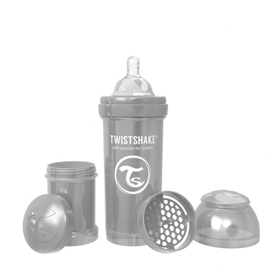 Twistshake Anti-Colic flaska 260 ml pearl grå