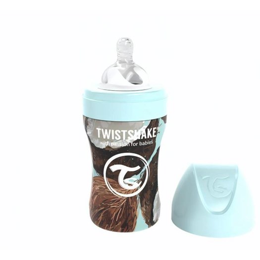 Läs mer om Twistshake Anti-Colic rostfri flaska 260 ml, coconut