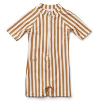 Liewood UV-dräkt/jumpsuit Max Swim stl 56/62, stripe mustard