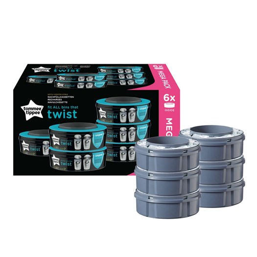 Produktfoto för Sangenic Twist refill kassett 6-pack