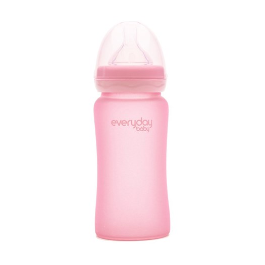 Läs mer om Everyday Baby nappflaska glas 240 ml, rose pink