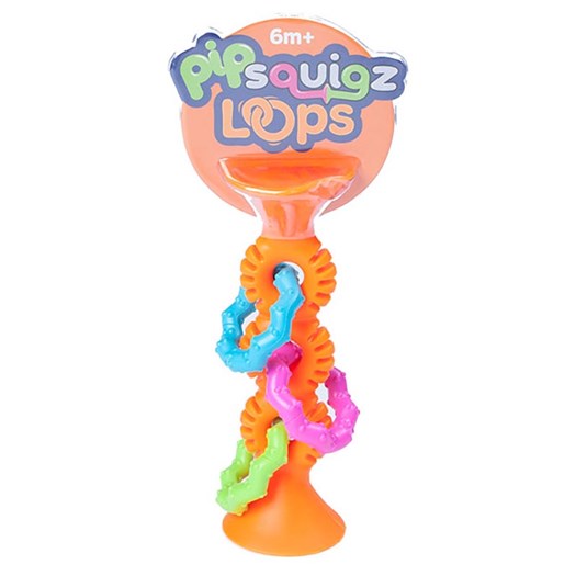 Fat Brain Toys PipSquigz Loops bitleksak orange
