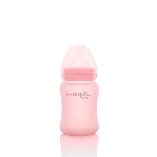Läs mer om Everyday Baby nappflaska glas Healthy+ 150 ml, rose pink