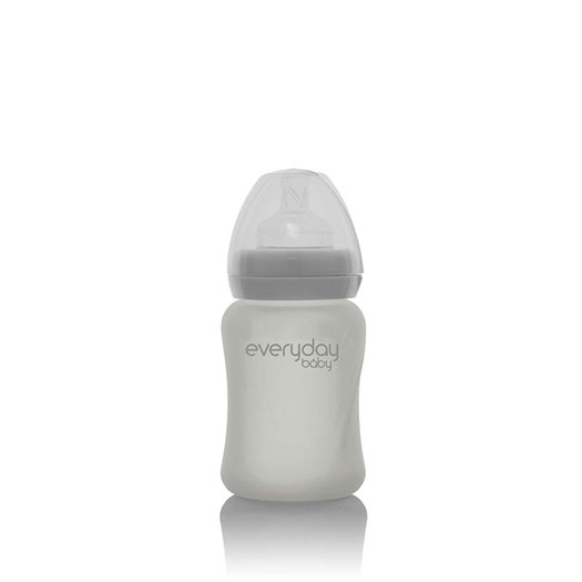 Läs mer om Everyday Baby nappflaska glas Healthy+ 150 ml, quiet gray