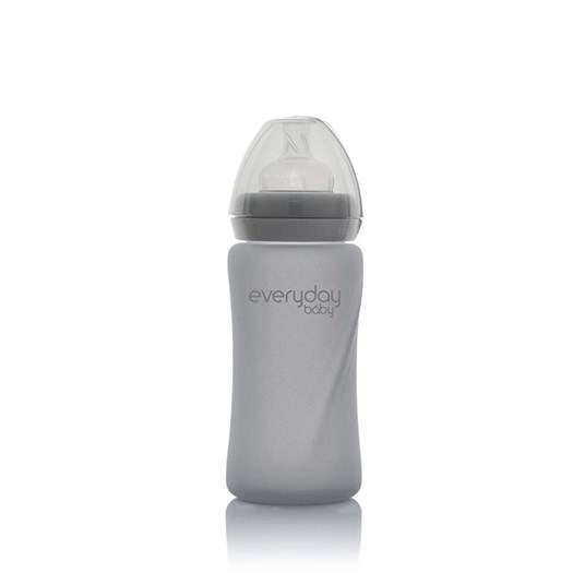 Läs mer om Everyday Baby nappflaska glas Healthy+ 240 ml, quiet gray