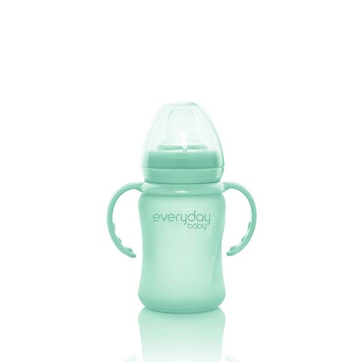 Läs mer om Everyday Baby pipmugg glas Healthy+ 150 ml, mint green