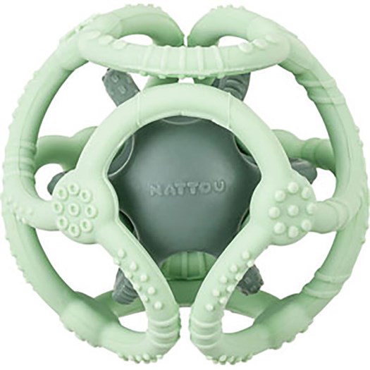 Nattou soft silicone aktivitetsboll grön