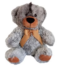 Segr teddybjörn i fårskinn, grå