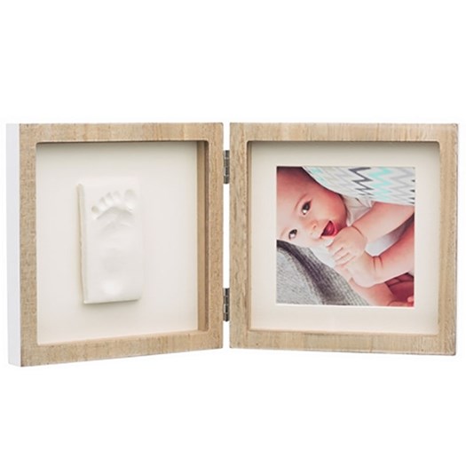Baby Art fotoram/avgjutning fyrkantig trä