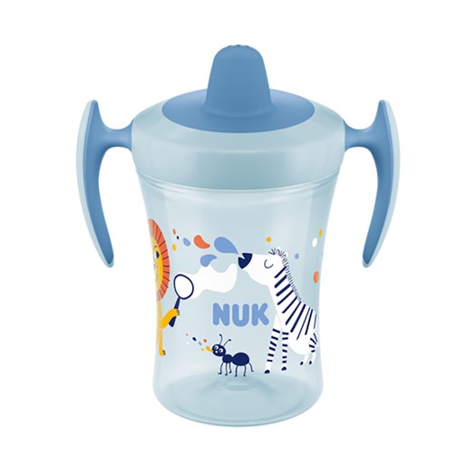 Läs mer om NUK drickpipsflaska Evolution Trainer Cup 230 ml, blå