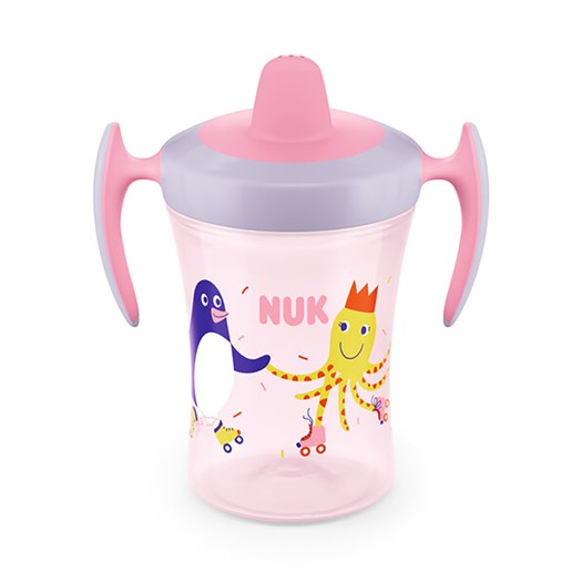 Läs mer om NUK drickpipsflaska Evolution Trainer Cup 230 ml, rosa