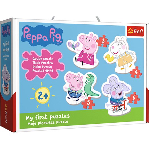 Läs mer om Trefl babypussel 4-i-1, Peppa Pig