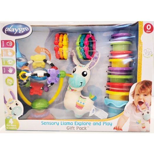 Playgro Sensory Llama Explory and Play presentkit