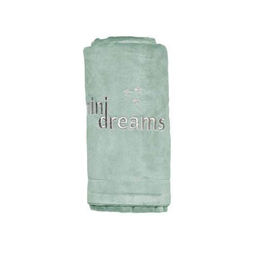 Läs mer om Mini Dreams filt pärlsammet logo, green
