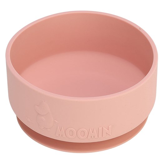 Läs mer om Rätt Start skål i silikon med sugkopp, Mumin rosa