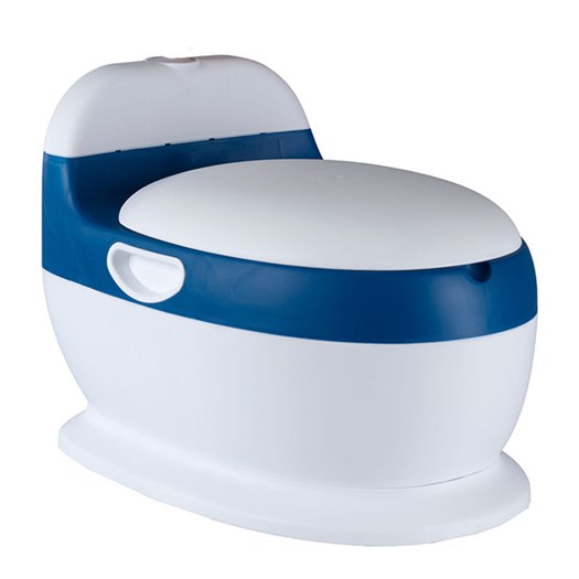 Thermobaby potta toalettstol med spolljud vit/blå