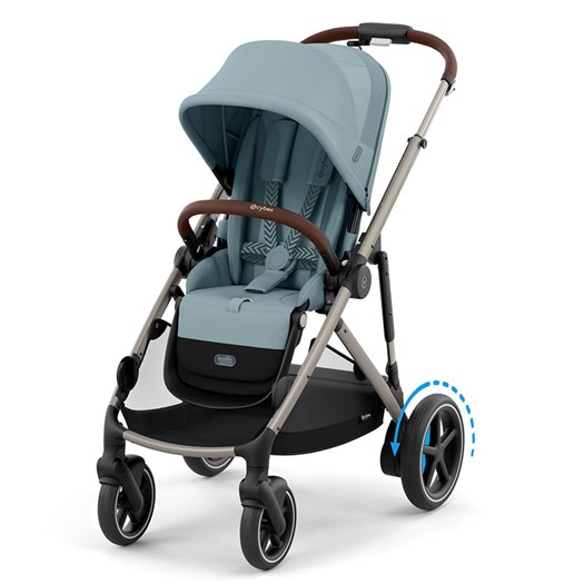 Cybex e-Gazelle S sittvagn stormy blue/taupe chassi
