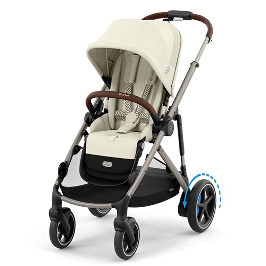 Cybex e-Gazelle S sittvagn seashell beige/taupe chassi