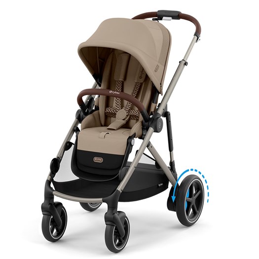 Cybex e-Gazelle S sittvagn almond beige/taupe chassi
