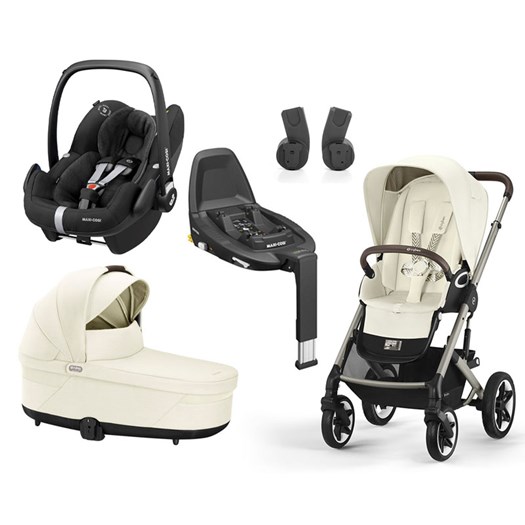 Cybex Talos S Lux duovagn 2023 + Maxi-Cosi Pebble Pro med bas och adapter