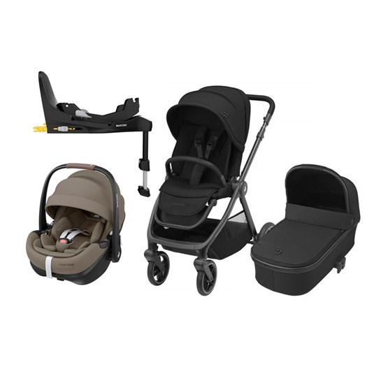 Maxi-Cosi Oxford duovagn + Pebble 360 Pro 2 babyskydd + Isofixbas