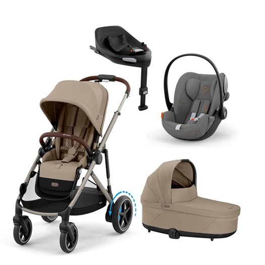 Cybex e-Gazelle S duovagn + Cloud G babyskydd + isofixbas